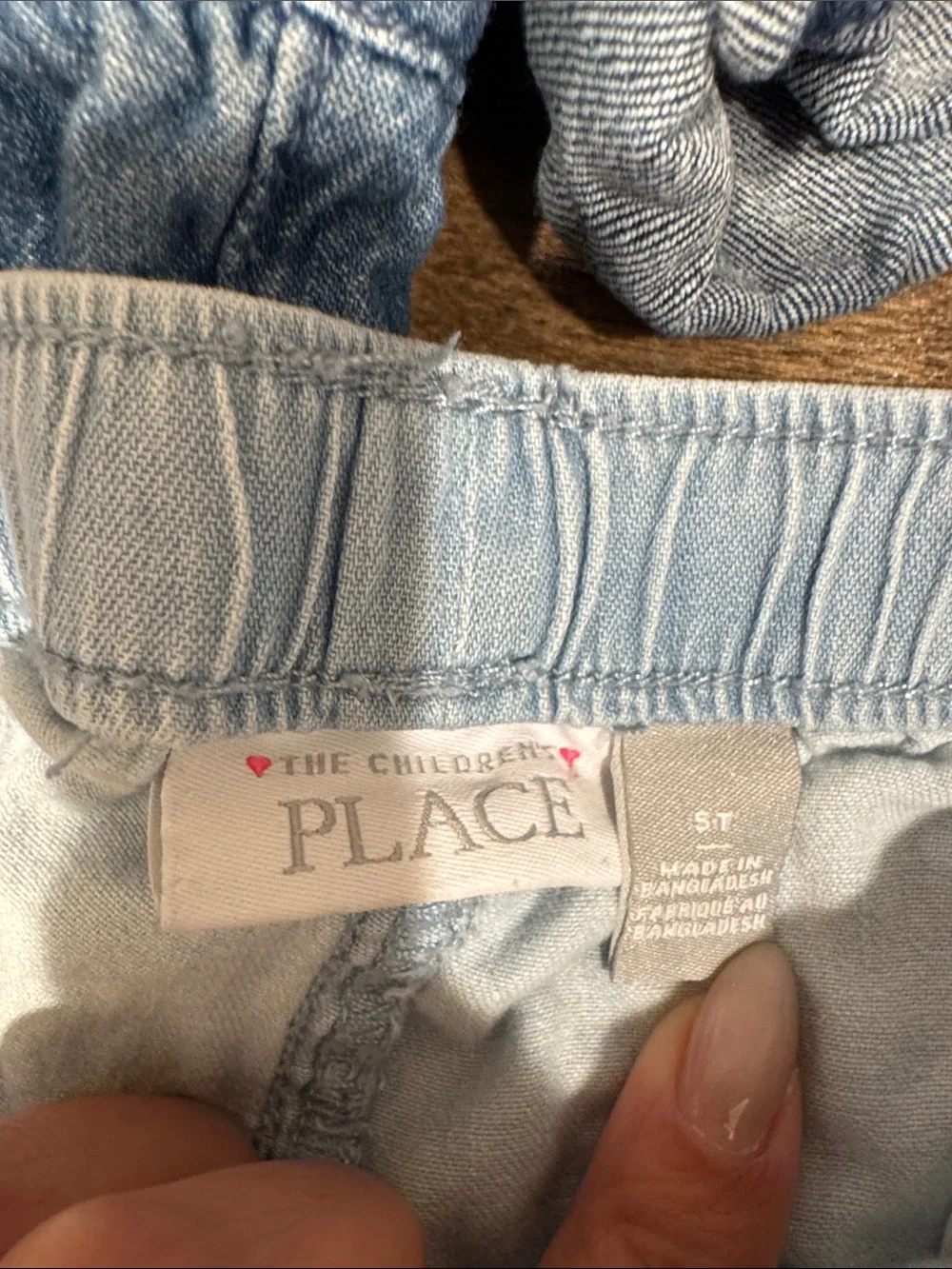 Three pairs of denim shorts 5T